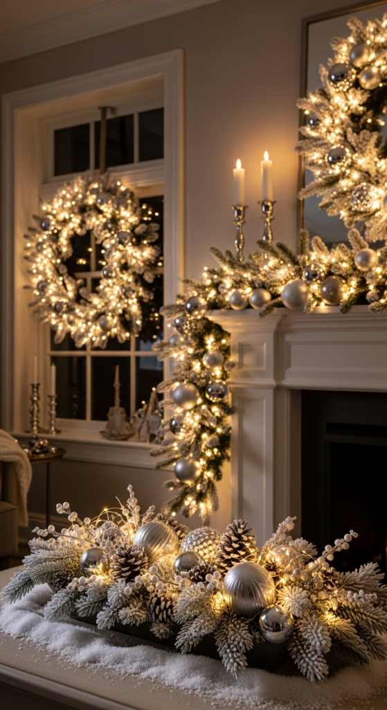 Frosted or Snow-Kissed Greenery