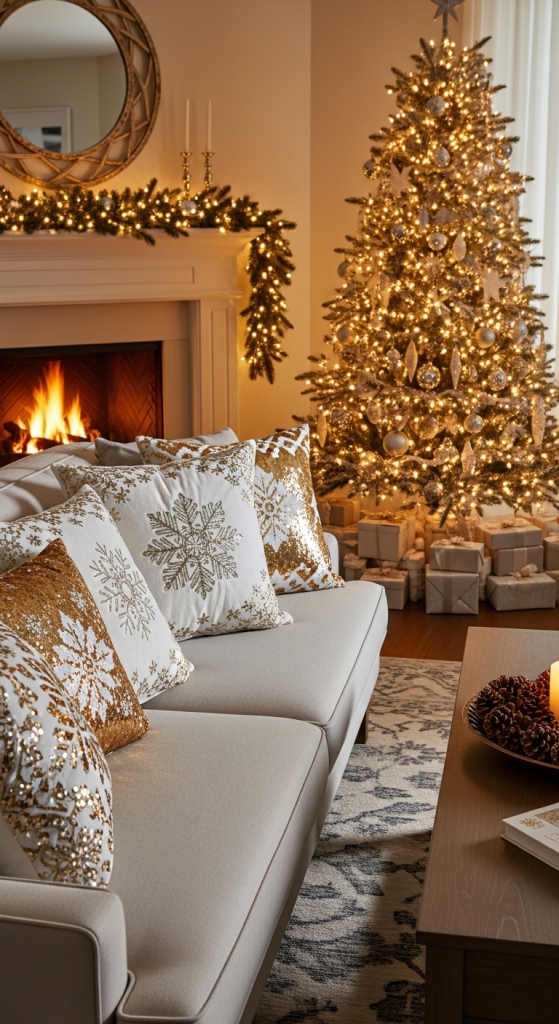 Gold Accent Throw Pillows