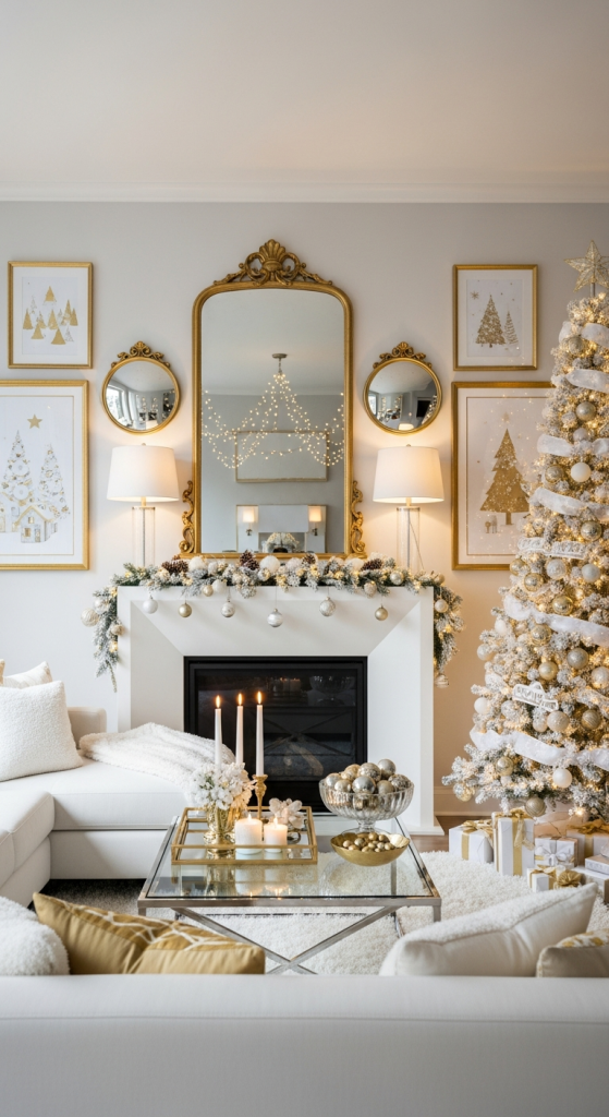 Gold Mirror Frames and Wall Decor