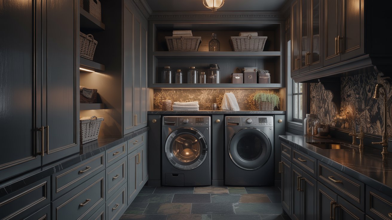 Gorgeous Moody Laundry Room Ideas