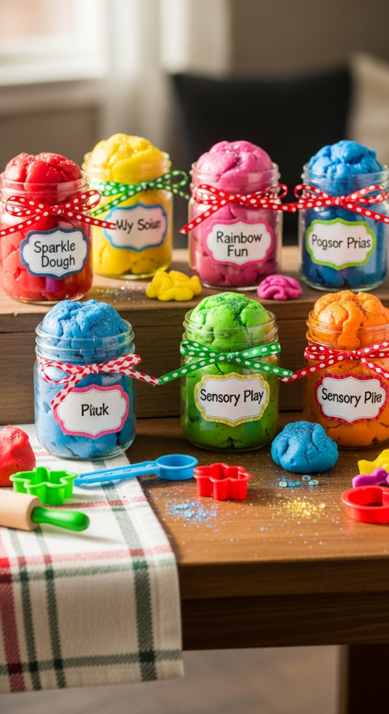 Handmade Playdough Jars