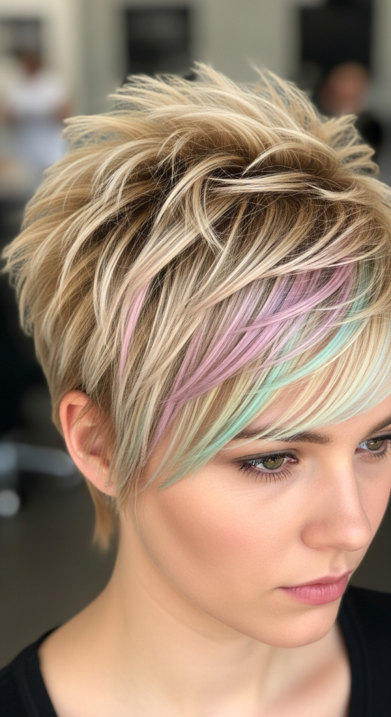 Highlighted Spiky Pixie