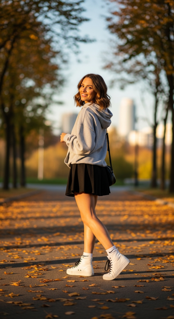 Hoodie with Mini Skirt