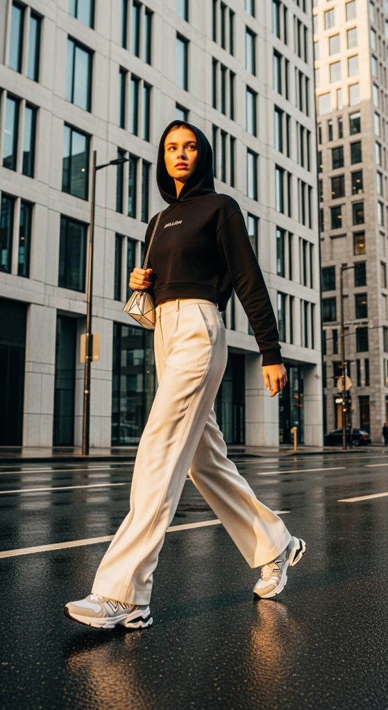 Hoodie with Wide-Leg Pants