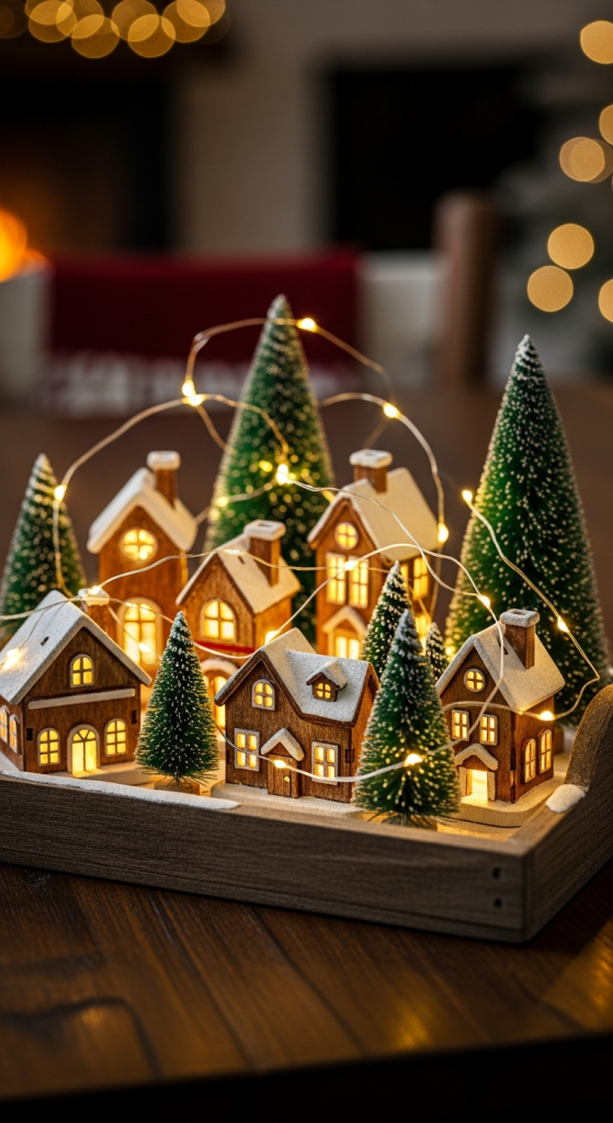 Illuminated Christmas Village Lamp