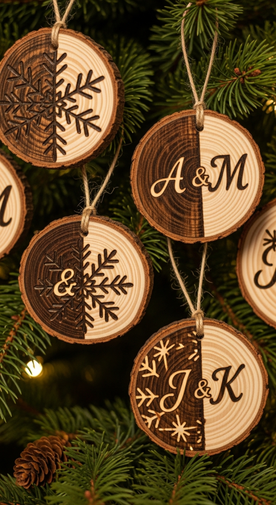 Incorporate Wood Slice Ornaments