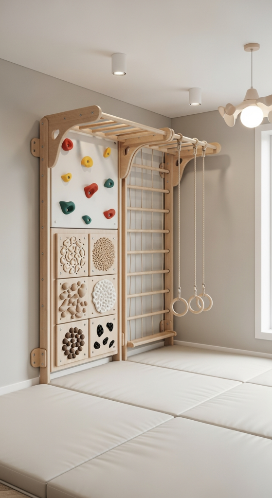 Install a Space-Saving Climbing Wall or Play Feature