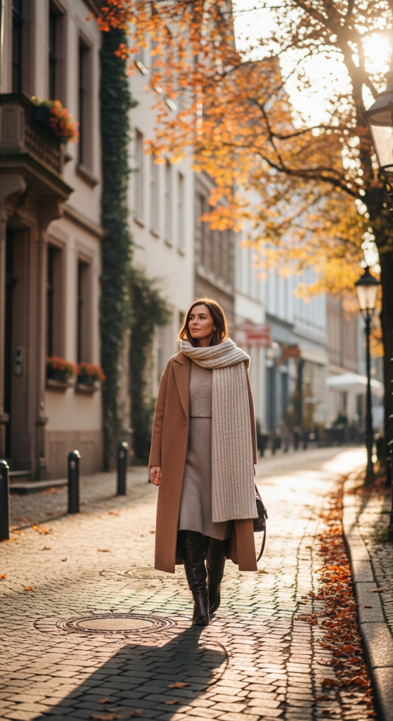 Knit Dress & Knee-High Boots