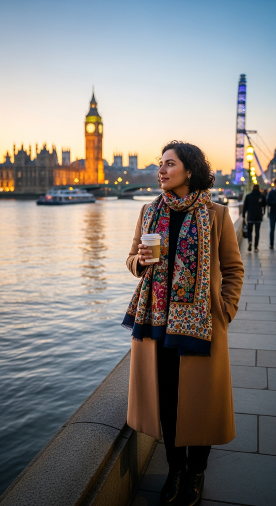 Long Coat & Scarf Combo