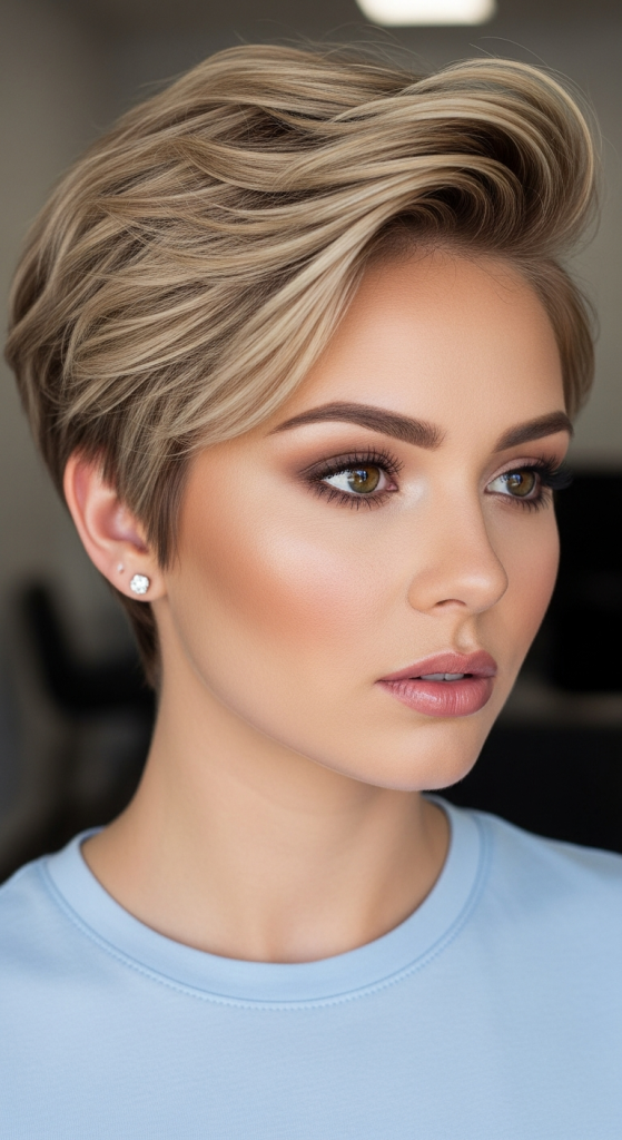 Long Pixie With Tapered Sides