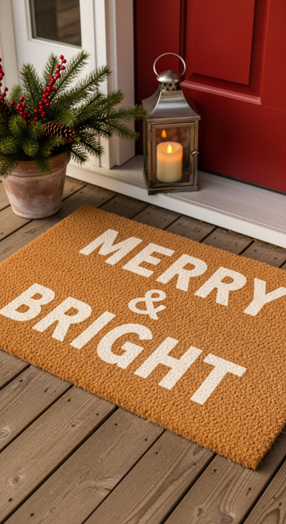 “Merry & Bright” Typography Mats