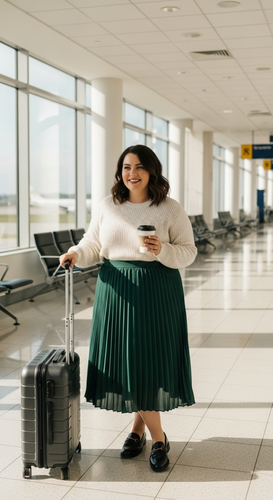 Midi Skirt And Sweater Combo
