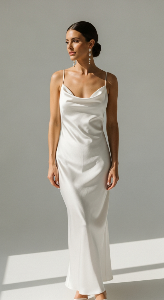 Minimalist Satin Slip Dress