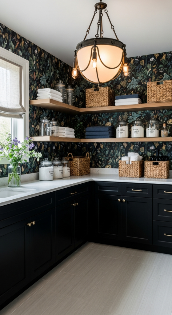 Moody Wallpaper Accent Wall