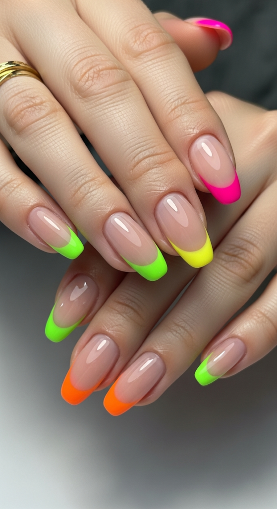 Neon French Tips