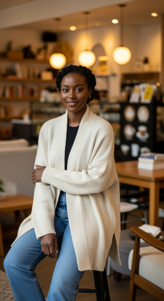 Oversized Cardigan with Jeans