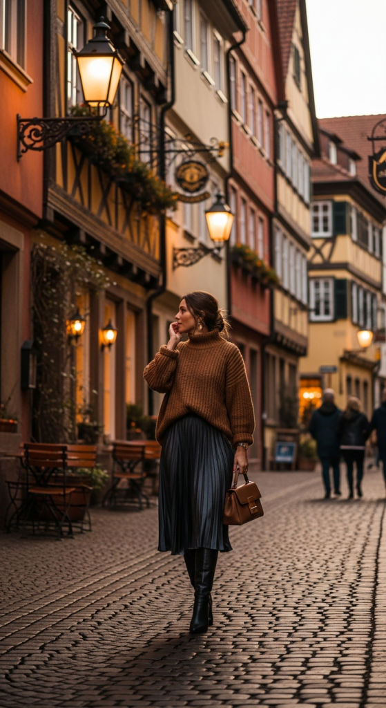 Oversized Sweater & Midi Skirt