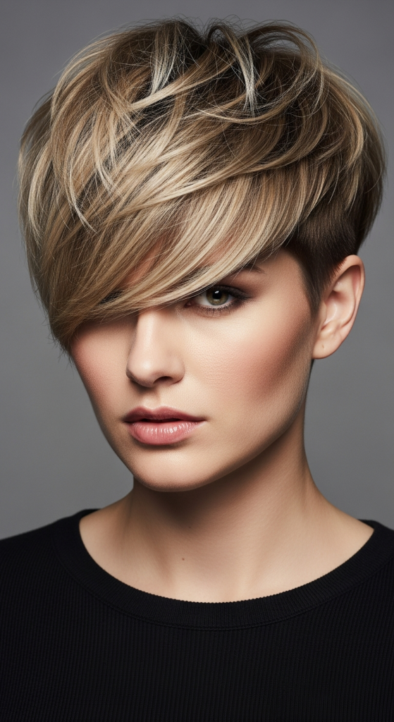 Pixie With Long Bangs