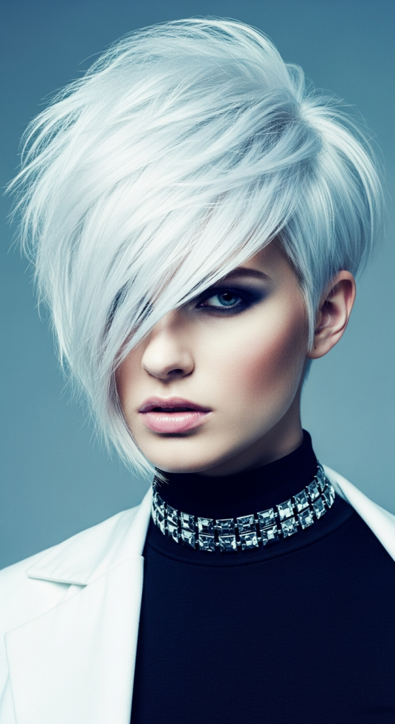 Platinum Edgy Pixie