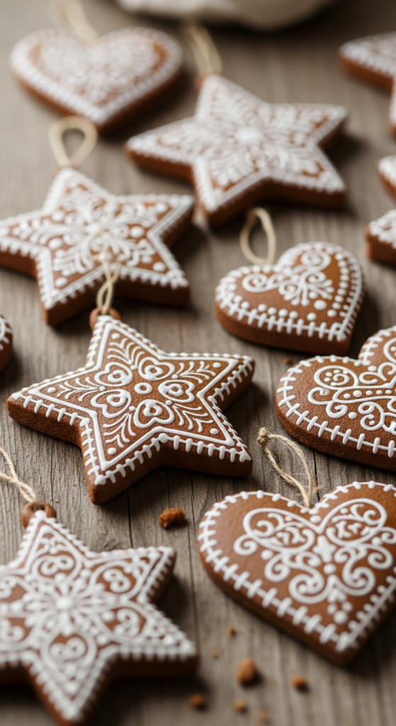 Rustic Gingerbread-Style Ornaments