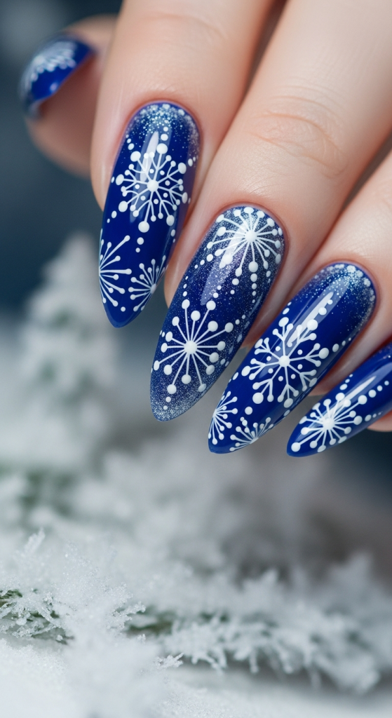 Snowflake Accent Nails