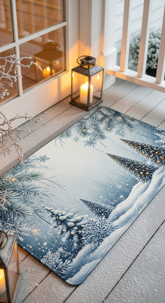 Snowy Winter Scene Mats