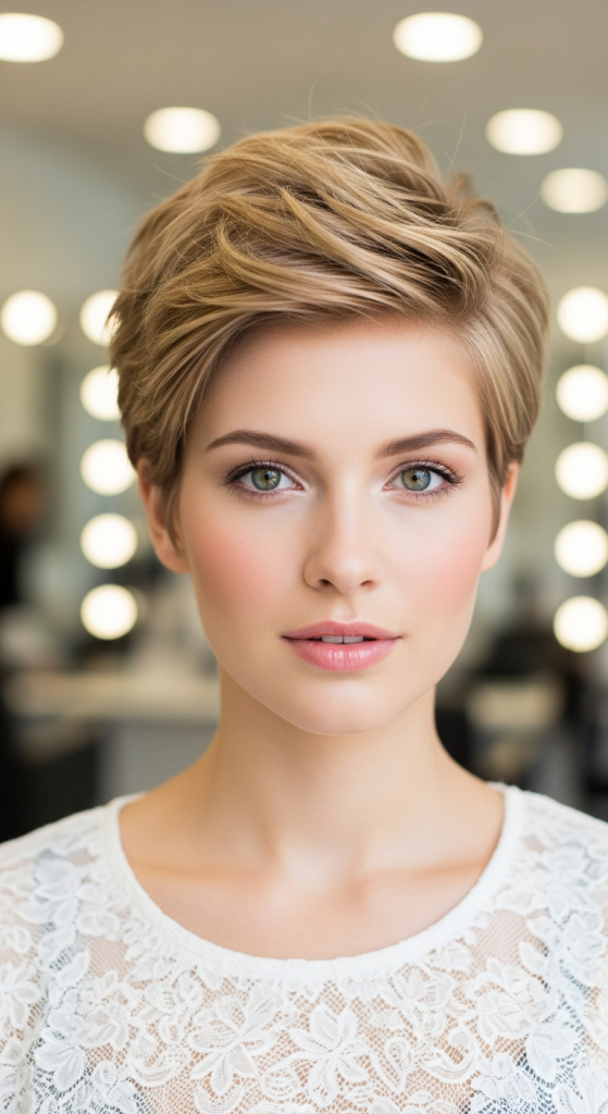 Soft Feminine Spiky Pixie