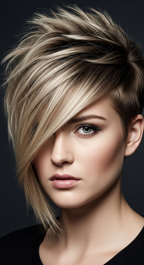 Spiky Pixie With Long Front Fringe