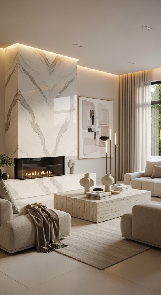 Statement Stone Fireplaces