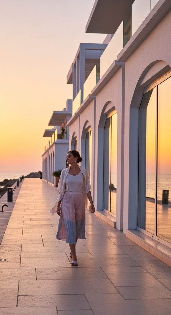 Tank Top & Pleated Skirt