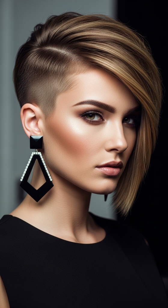Tapered Asymmetrical Pixie For A Sleek Look