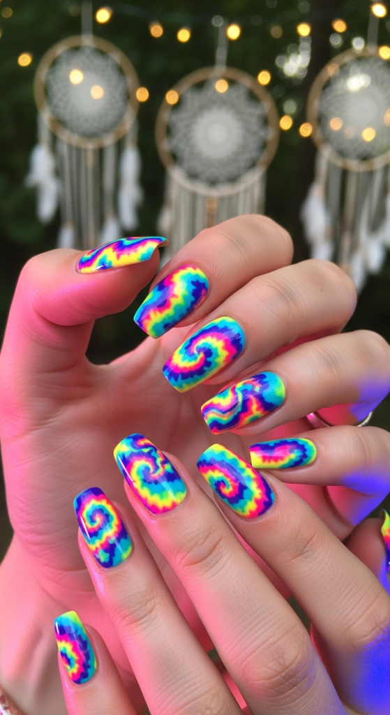 Tie-Dye Nails