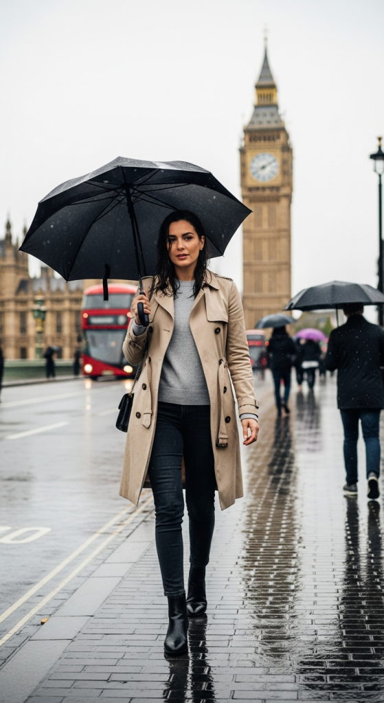 Trench Coat & Chelsea Boots