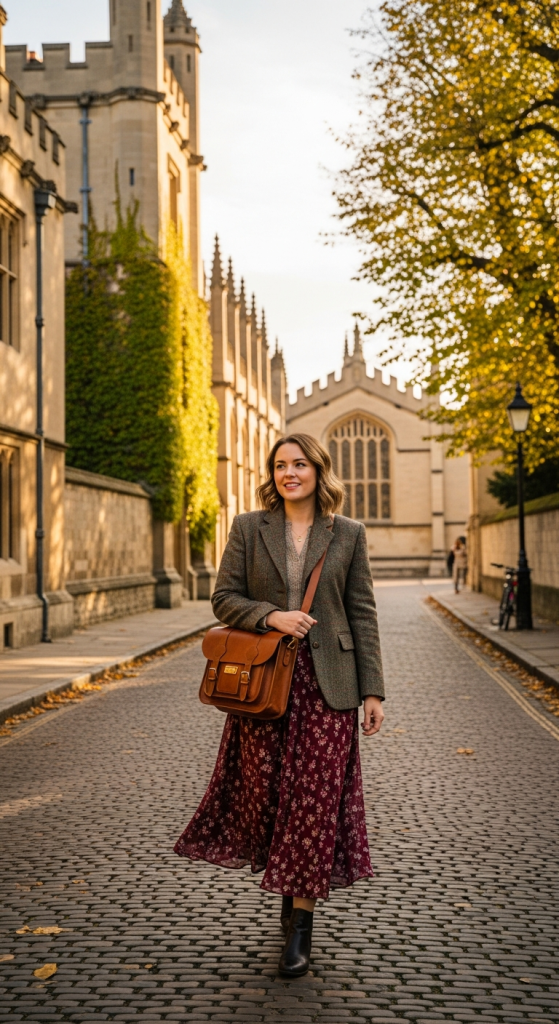 Tweed Blazer & Midi Skirt
