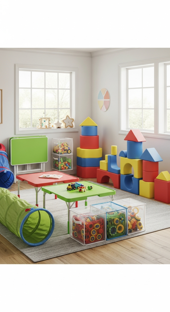 Use Foldable or Stackable Toys and Furniture