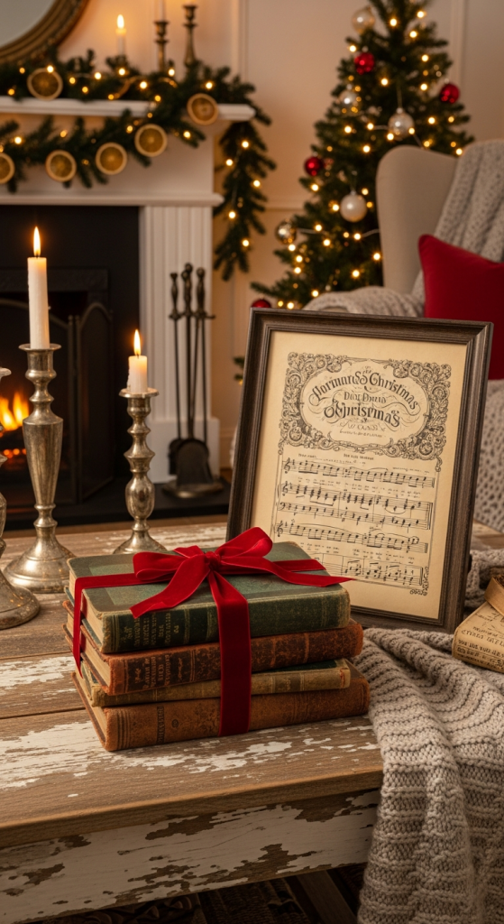 Use Old Books And Sheet Music For Decor