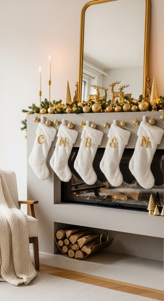 White Faux Fur Stockings