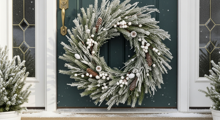 Winter Front Door Wreath Ideas