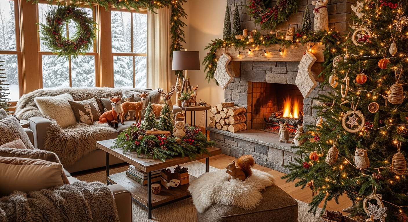 Woodland Animal Themed Christmas Decor Ideas