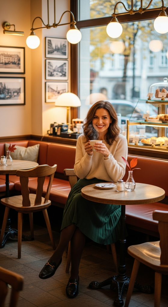 Wool Sweater & Midi Skirt