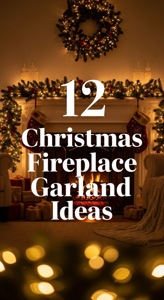 Christmas Fireplace Garland Ideas