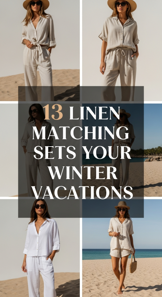 Linen Matching Sets for Your Winter Vacations