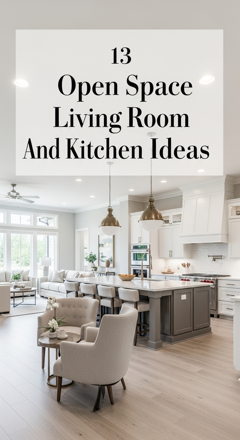 Open Space Living Room and Kitchen Ideas