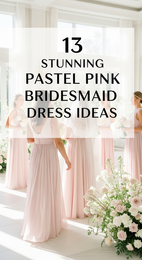 Stunning Pastel Pink Bridesmaid Dress Ideas