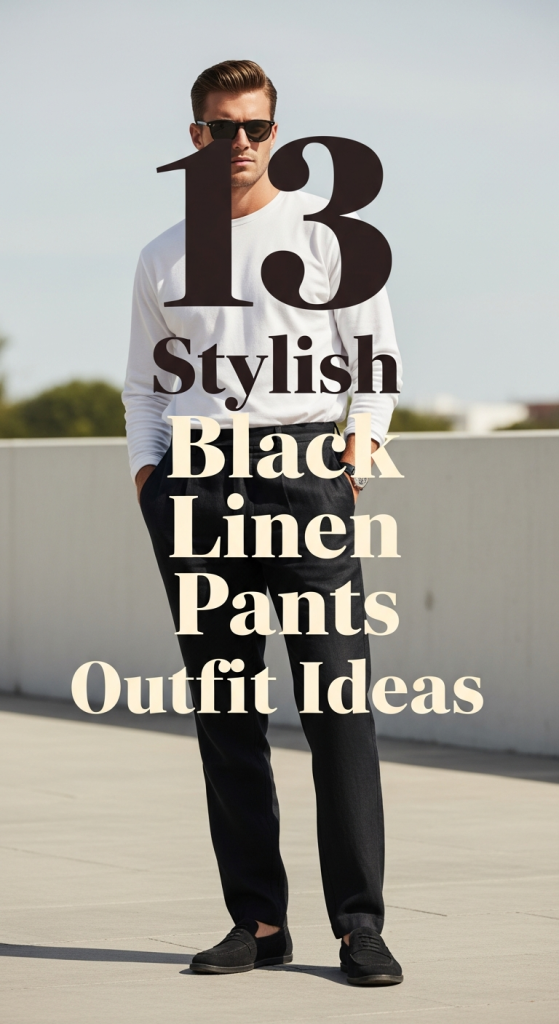 Stylish Black Linen Pants Outfit Ideas