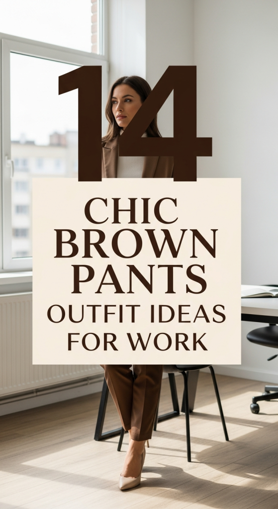 Chic Brown Pants Outfit Ideas for Work