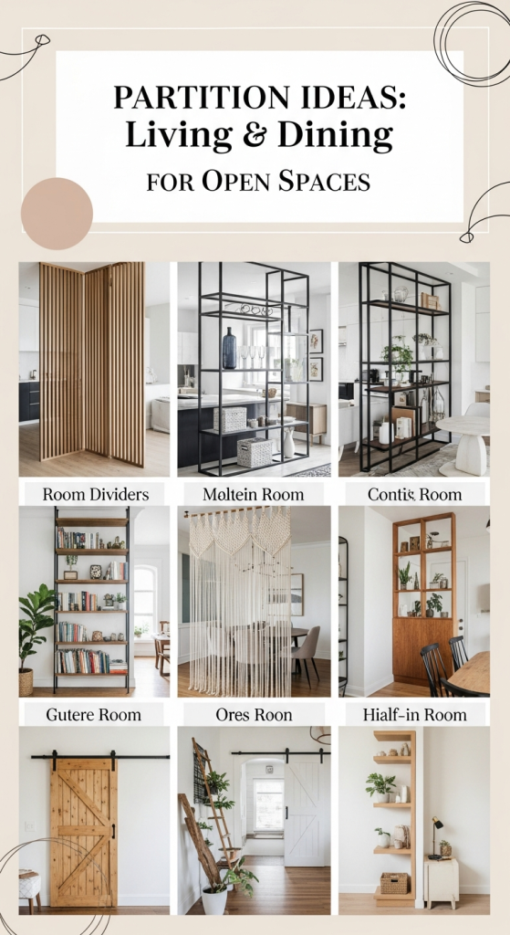 Trendy Partition Ideas Between Living and Dining Room