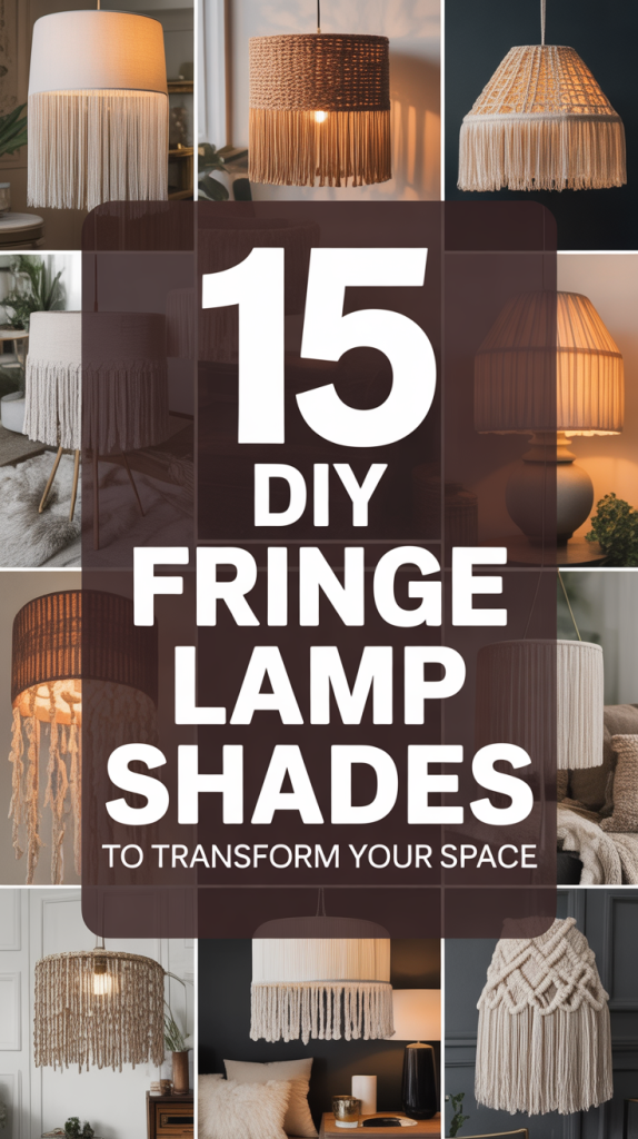 DIY Fringe Lamp Shades