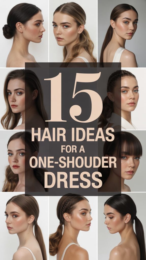 Hair Ideas for a One-Shoulder Dress