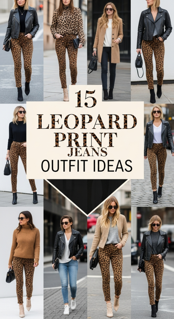 Leopard Print Jeans Outfit Ideas